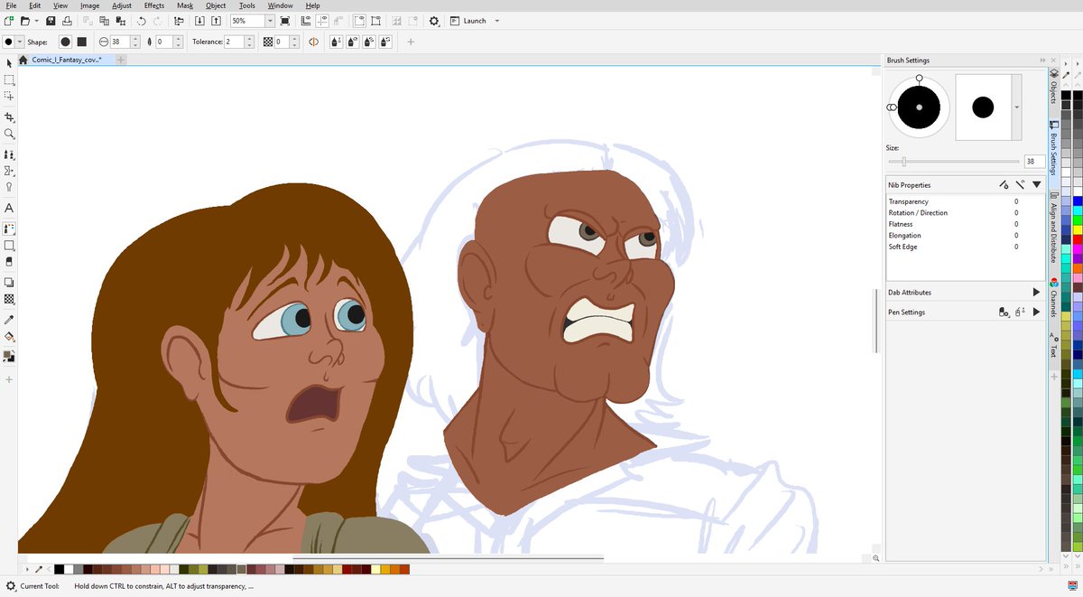 Misterprickly's tweet photo. I always use layers when I created my #art,
Regardless if I'm making a drawing for a #comic or a #digitalpaint for a #cover.
That way I only have to work focus on *one thing* without having to worry on everything else.
#noai #noaiart @indiecomicszone @GeekJuiceMedia @Grimasaur https://t.co/3E842bdery