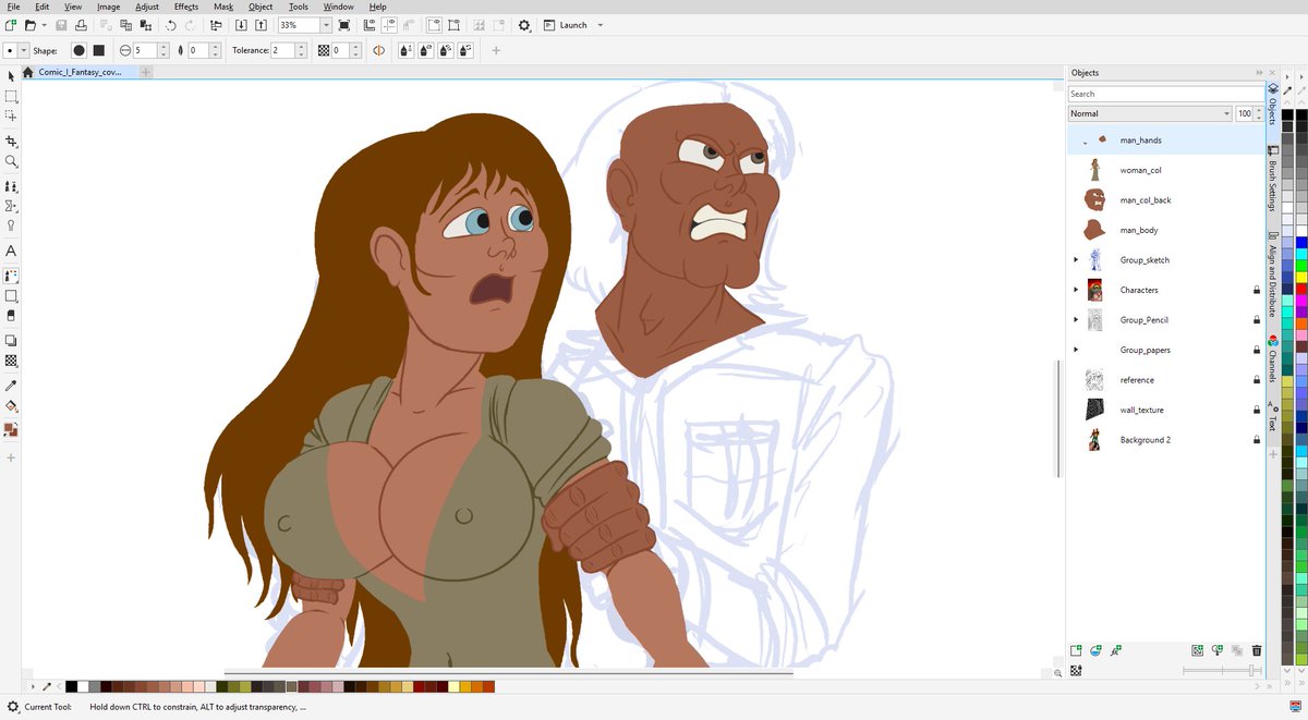 Misterprickly's tweet photo. I always use layers when I created my #art,
Regardless if I'm making a drawing for a #comic or a #digitalpaint for a #cover.
That way I only have to work focus on *one thing* without having to worry on everything else.
#noai #noaiart @indiecomicszone @GeekJuiceMedia @Grimasaur https://t.co/3E842bdery