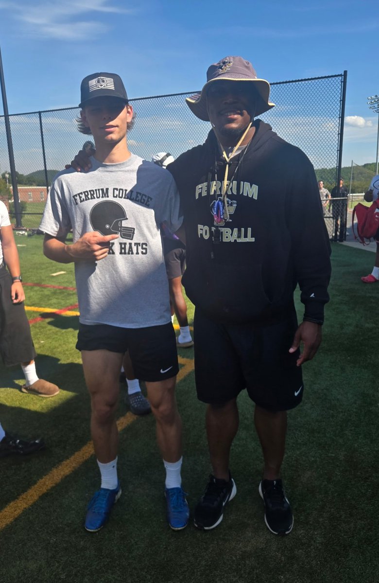 Doriancaillet27's tweet photo. Had a great time competing at @FerrumFootball specialist camp thank you @Coach_lrob and @SPuschell for having me out really enjoyed the camp!! Here are some highlights of the camp: 
55 yard field goal and a 40+ yard 4.4 hangtime one-step punt 
@NorthMeckFB 
@DanOrnerKicking https://t.co/z0PJS6hBf2