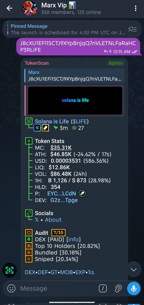 UnDerSol_1's tweet photo. $LIFE 💹
CA>>  J8cXU1EFi1SCTJ9XYpBnjqQ7nVLETNLFaRaHCP3RLiFE
#memecoin #solana #memecoin100x https://t.co/3Z2TOKCNLT