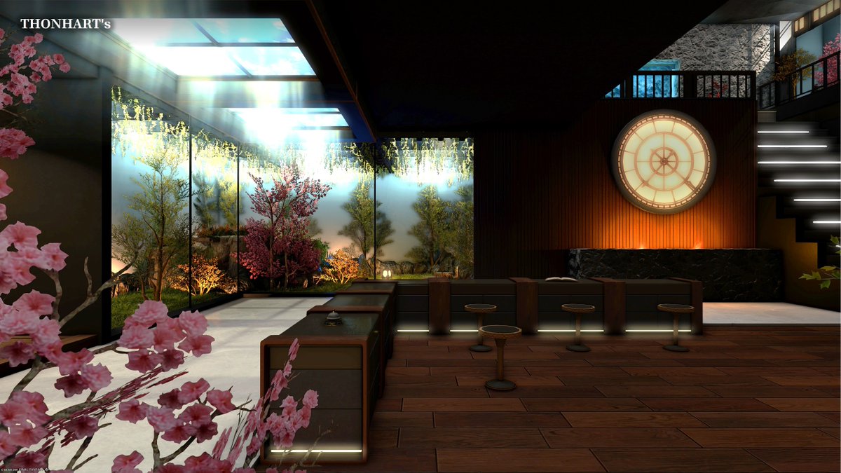 parkerthonhart's tweet photo. Dawnstone Neue [L]

A modern open-space lounge with panoramic garden views and a loft terrace. Perfect for morning coffee in the calmness of sunrise.

https://t.co/TPVA8QiZPQ

#ffxivhousing  #ff14housing #FF14ハウジング #hgxiv #HousingEden https://t.co/2v6Kdp3lpC