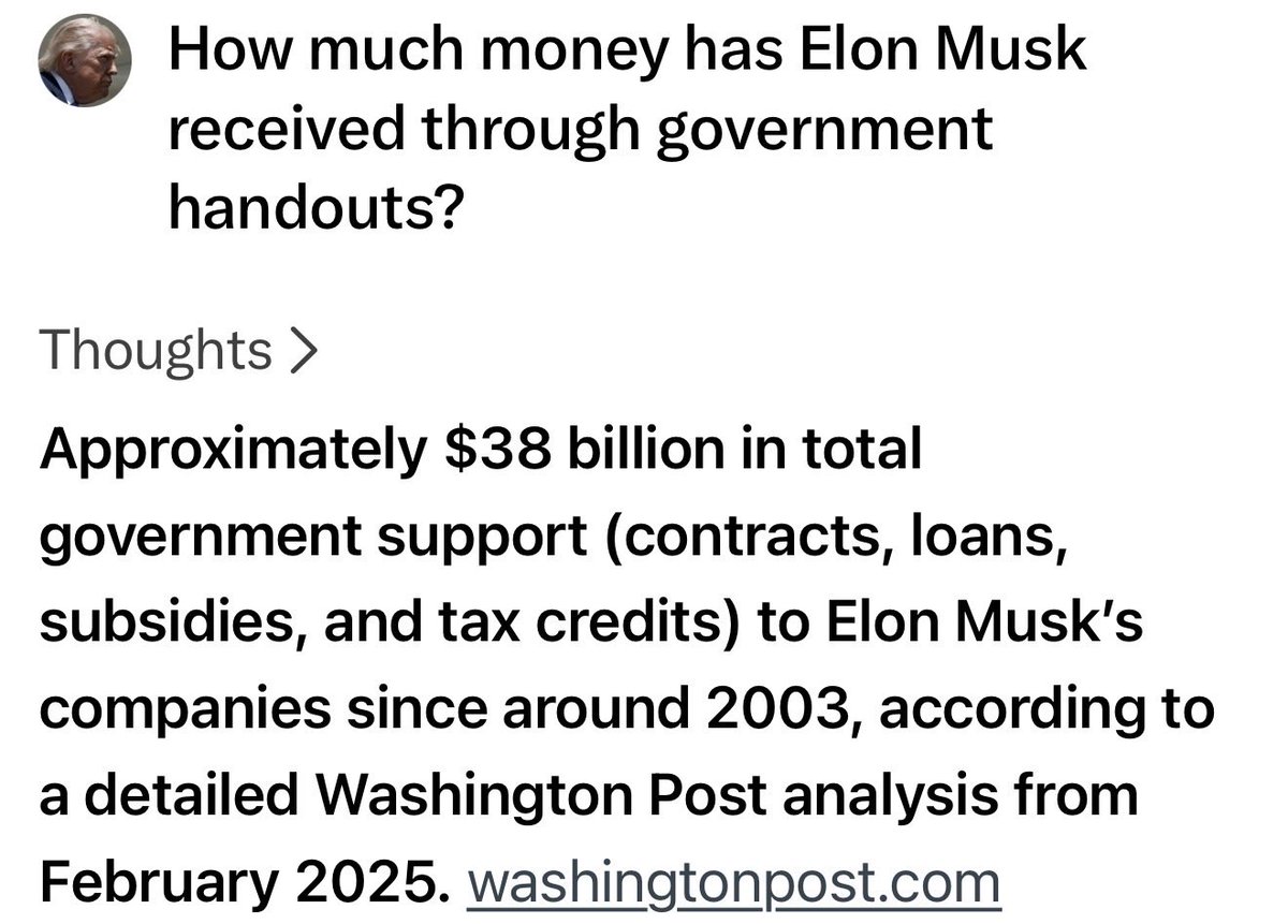MrDirigible's tweet photo. @ResisttheMS You’ve received more government handouts than any single individual in history…but, immigrants!! https://t.co/QTbQB8j88X