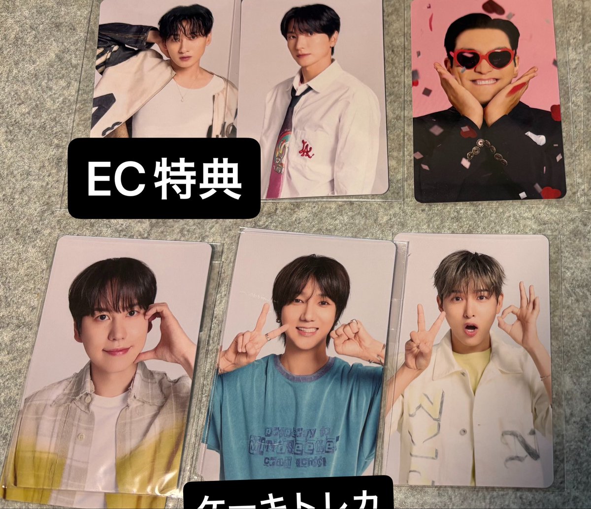 hiropis05's tweet photo. SJ Market  スパショ  交換
スジュ交換希望
変更
【譲】　画像
EC特典トレカ　イトゥク　ウニョク
シウォン　
ケーキイェソン　キュヒョン
ガチャ

『求』EC特典ドンヘ
ガチャ　ドンヘ
タオルマグネット以外

特典トレカ同士希望です。

郵送交換希望
可能な方ご連絡お待ちします。

#superjunior https://t.co/cBwldO0CvD