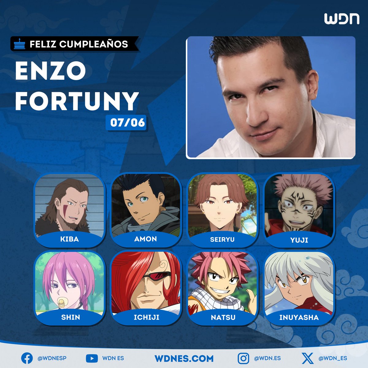 WDN_Topic's tweet photo. 🎂 | Cumpleaños
Le deseamos un feliz cumpleaños al actor @EnzoFortuny, ¡esperamos que la pase increíble en compañía de sus familiares y seres queridos! https://t.co/iDsroIVoHa