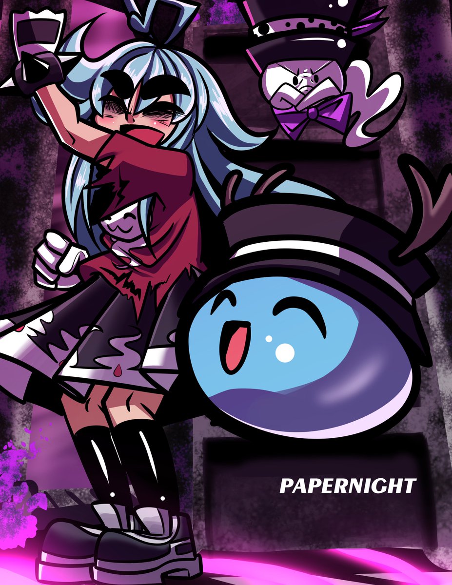PaperNighty's tweet photo. Mah baby don't mess around me, because he kills me slow and this i know for sure~~~

Thank god for grappers for stayin' alive cause we don't know hoooow!

HEEEY MAAARRRT! HEEEEEY MAAAAAART!

I found out funny this screenshot  so i made this drawing of my OC with Mart hehe. https://t.co/0vLLgHfAx9