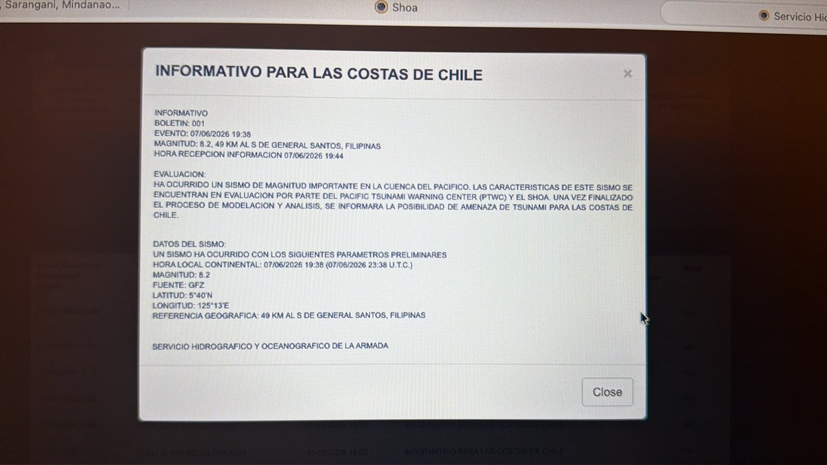 uppato's tweet photo. Shoa está evaluando la posibilidad de amenaza de Tsunami. https://t.co/R8jrOLXqz0
