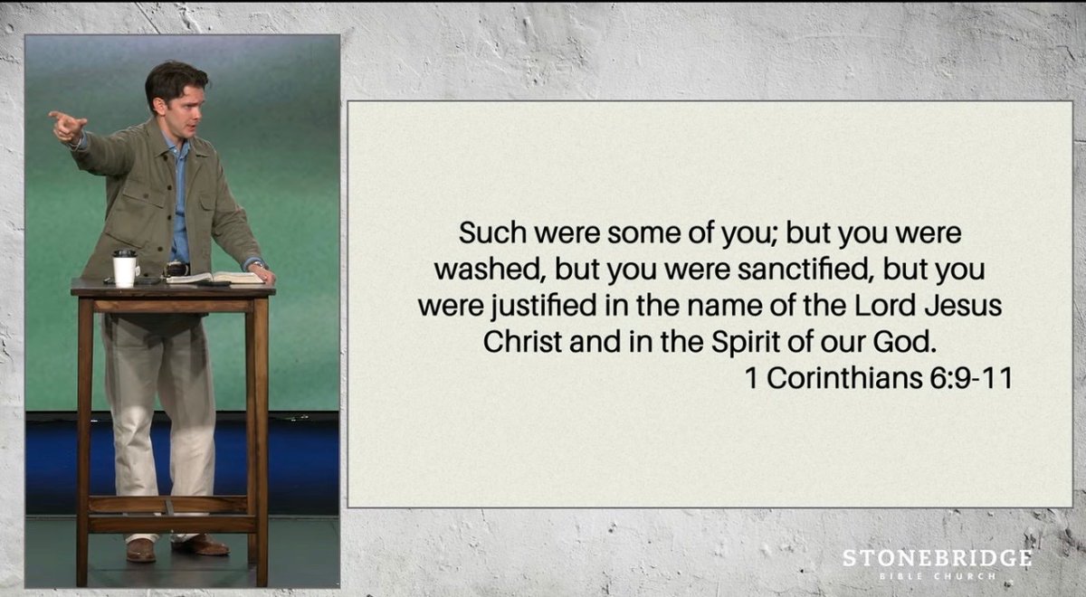 BiblicalBeauty's tweet photo. I always appreciate how Jonny Ardavanis, pastor of Stonebridge Bible Church, intentionally works to equip his congregation to understand the times and to reach out to the lost in both truth and love.

In his sermon this morning, "What Does the Bible Say about Homosexuality?", he shared important guidance on the error of believing that it's loving to affirm others in their sin: 

"[Paul] says, 'even though they know the truth, they do the same thing, and they give hearty approval to those who practice them.' Which means what?

The most hateful, evil group of people that I could possibly imagine on planet Earth are churches that know the truth of what the Bible says and say, 'We affirm you.'

To give hearty affirmation and approval to what God condemns is not love. It is the epitome of hatred.

If I saw someone playing, pouring gasoline all over their body, and lighting matches, I would not say, 'Hey, is that fun for you?' I would say, 'You're in danger. You're in danger! This is going to destroy you! Don't do this!'

It's not loving to say, 'Well, that's different than me.' No, that's hatred...

The point of the law is to show people they are at odds with God, that they need a Savior, that they need to turn from sin, to repent, which is the first word of the gospel.

And the church is the pillar and buttress of the truth. We are to herald this truth in love. And it is not love to hide what God hates.

If you do not tell people to repent of this sin, you're aiding and abetting them on their way to a Christless eternity in Hell. Furthermore, you're denying them real joy in this life.

Now, is there good news for the homosexual or for the transgender? You better believe it. Turn back with me to 1 Corinthians 6 where we started..."

Link to full sermon below