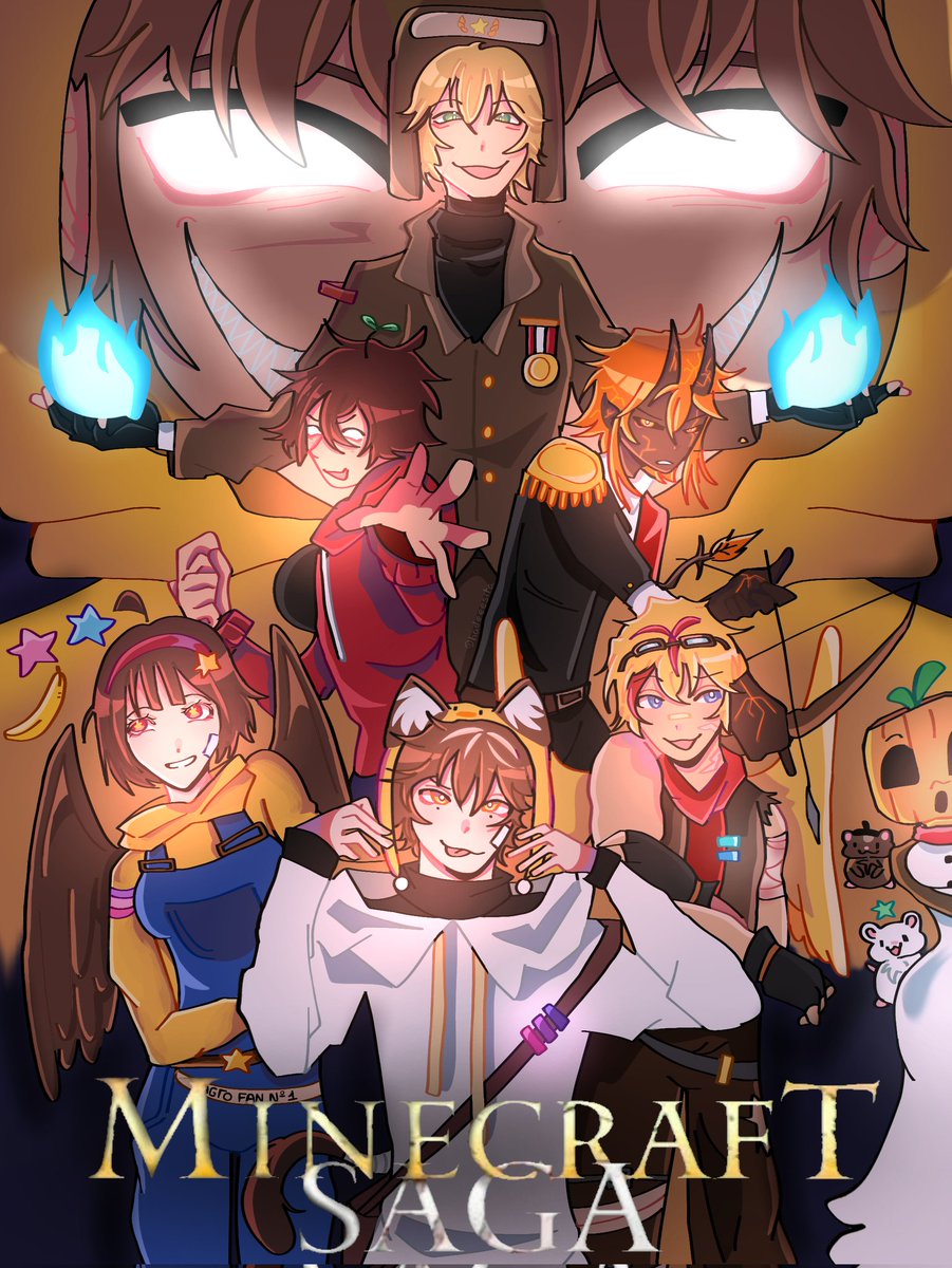 Hadeeesita's tweet photo. Esto es..... MINECRAFT SAGA 🗣️🔥🔥
.
. 
#CapitanGatoFanArt #MagmaBoiFanart #FalloArt #starvtuberart https://t.co/Kts9JPiD60