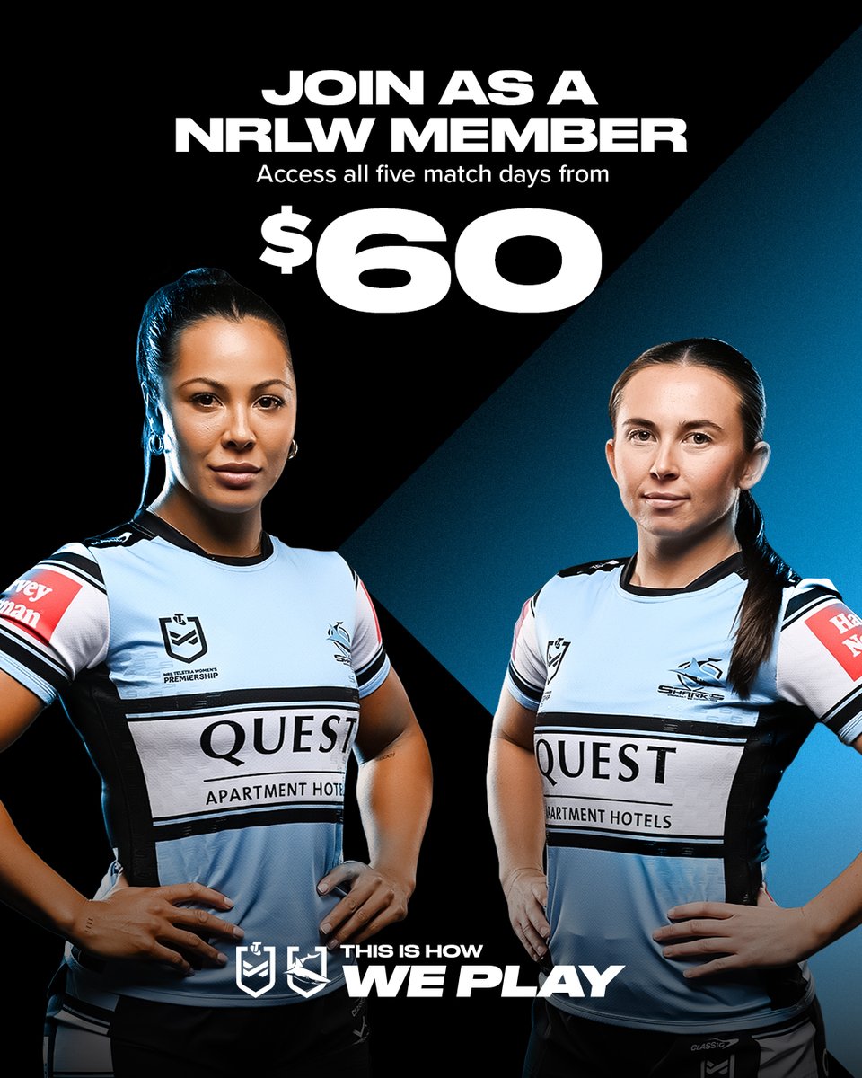 cronullasharks's tweet photo. The 2026 NRLW season is almost here. Join as a Sharks NRLW Member from just $60 and be there for every moment at Ocean Protect Stadium. Five home games. 

One season. Don't miss a second of it. 

Secure - https://t.co/SSJcX0ubyi https://t.co/JvRqfVYzbx