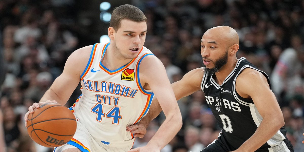 The_ThunderWire's tweet photo. Nikola Topic breaks down fit on Oklahoma City Thunder: 'See myself as another ball-handler.'

📸 Daniel Dunn, Daniel Dunn-Imagn Images https://t.co/Ymm1ilIsmY https://t.co/2dluNlKcRO