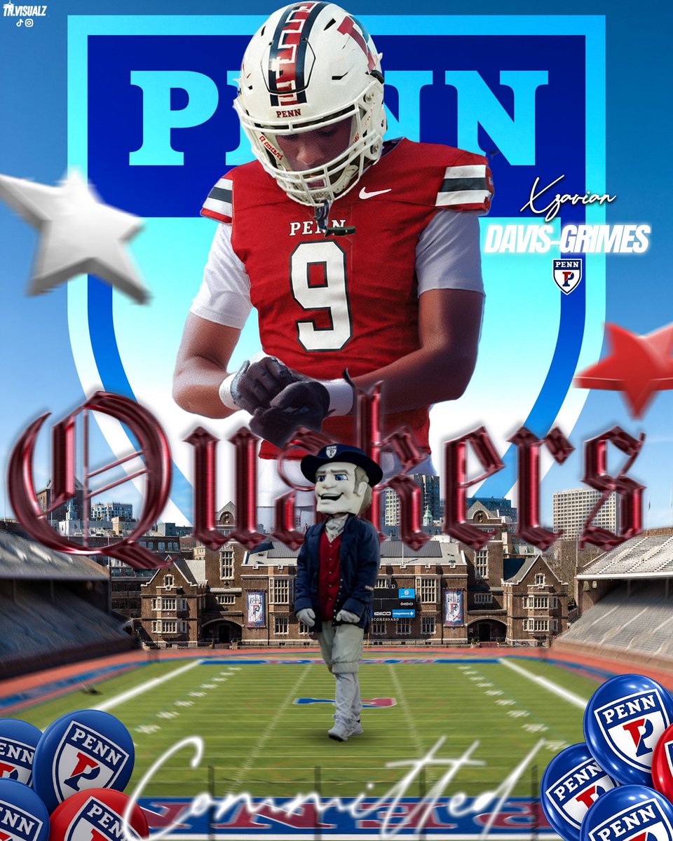 DavisXzavian's tweet photo. I’m home! Go Quakers! ❤️💙 #committed @seancoyne12 @CoachGilmore_2 @Coach_Borden @rwsantos2 @TommyHerion @coachclack23 @MrHorne20 @milesmarshall_ https://t.co/niRJMKgxSD