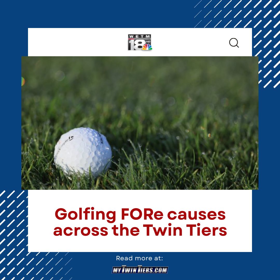 WETM18News's tweet photo. With warm weather upon us, the Twin Tiers area is set to feature three opportunities that allow for golfers and other participants to use the sport to support positive causes.https://t.co/K8j9mEe23e https://t.co/fbW7cJarzy