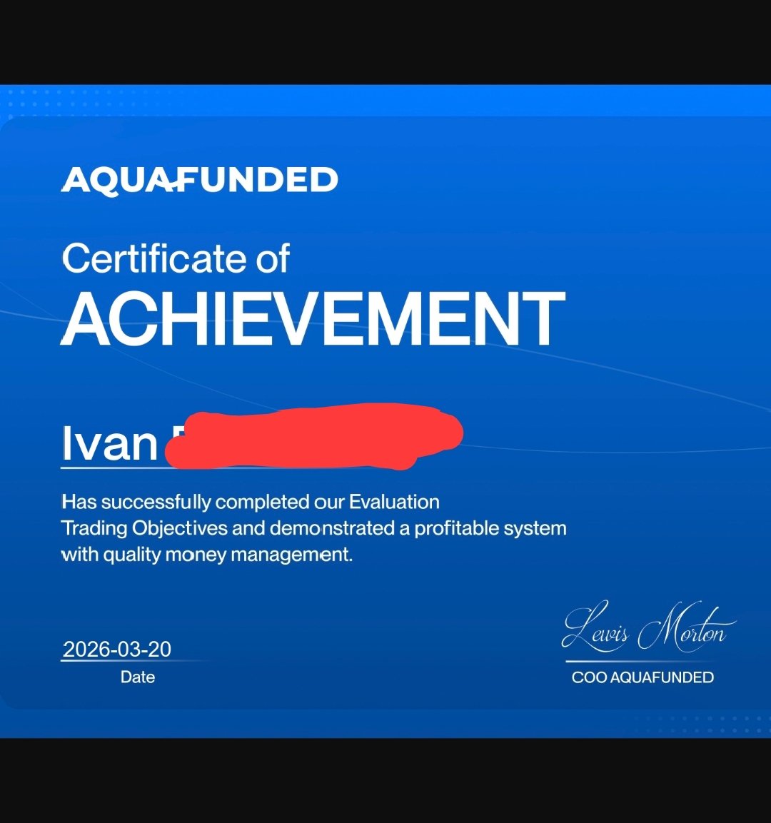 LenTu619's tweet photo. First time passing Phase 1 with Aqua Funded! 🎉
Looking forward to the next stage. So far, the experience has been smooth and the rules are clear.
@AquaFunded https://t.co/3nasBqSKhF