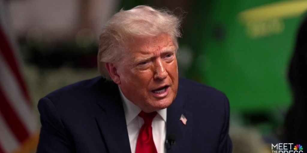 MeetThePress's tweet photo. Full interview: Trump says Iran ‘is not an endless war’ as conflict reaches 100 days https://t.co/xlBWp22IMt https://t.co/k62WGTz9O7