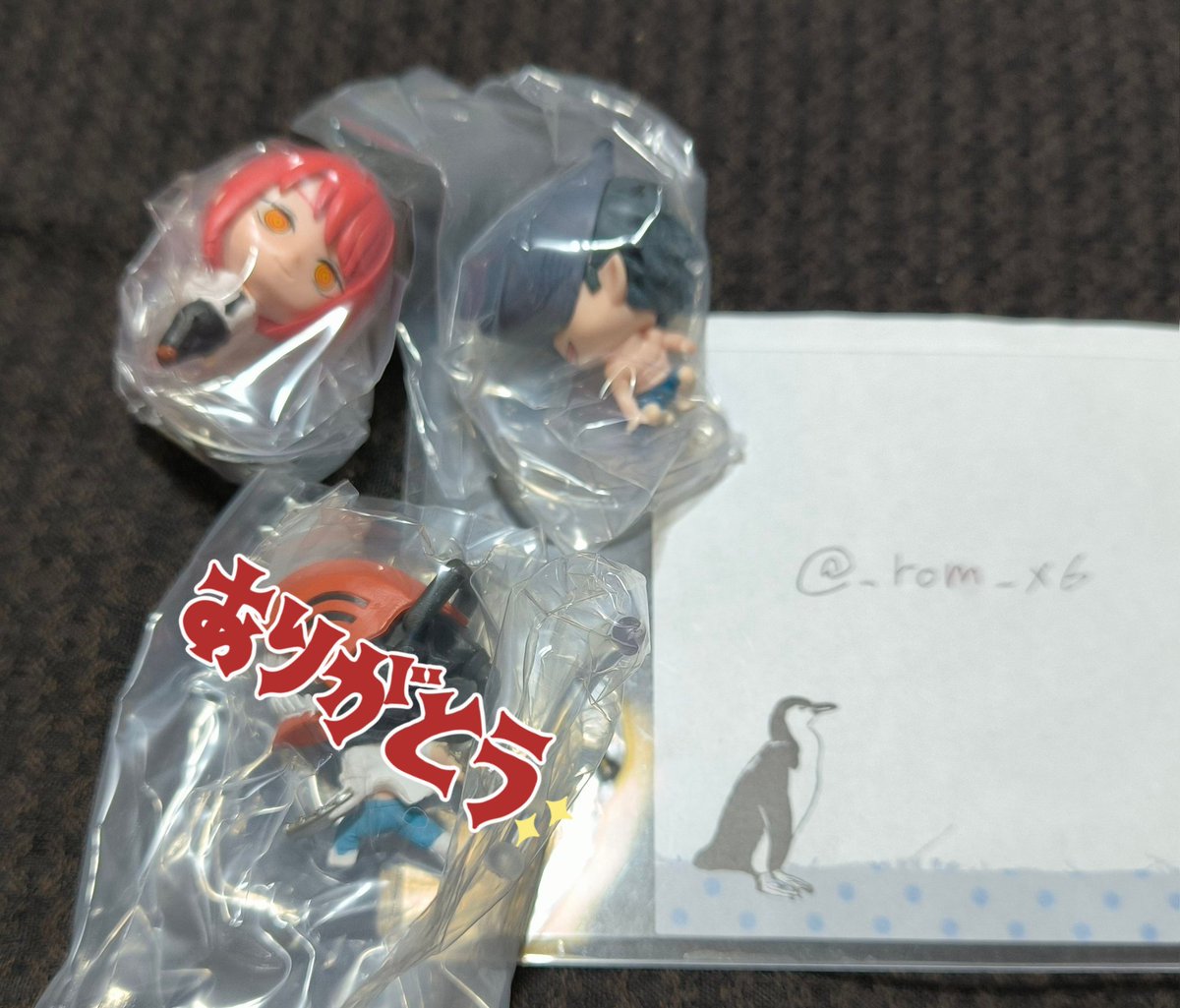 _rom_x6's tweet photo. 【交換】チェンソーマン レゼ篇 カプセルフィギュアコレクション
譲 ビーム マキマ
求 画像2枚目 レゼ
郵送のみ
固定ポスト必読
こちら家族分です
検索からでもお気軽にお声がけください https://t.co/6LWwmFk1As
