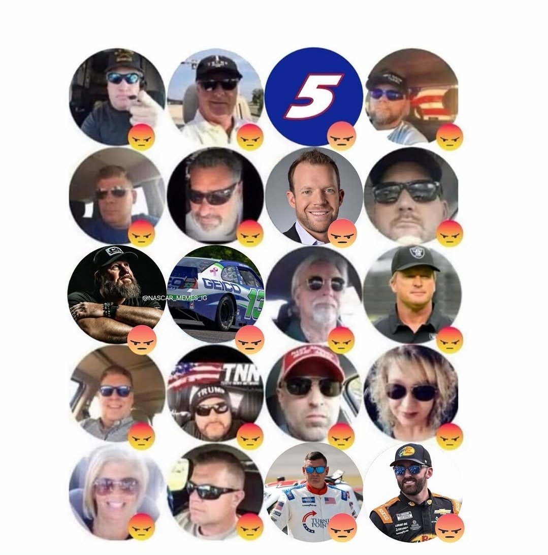 HuntManWildey's tweet photo. Every Hendrick fan RN. 

"If Chase wouldn't have crashed he would've smoked Denny" 💀🤡🤣 #NASCAR https://t.co/jKpEj9jir5