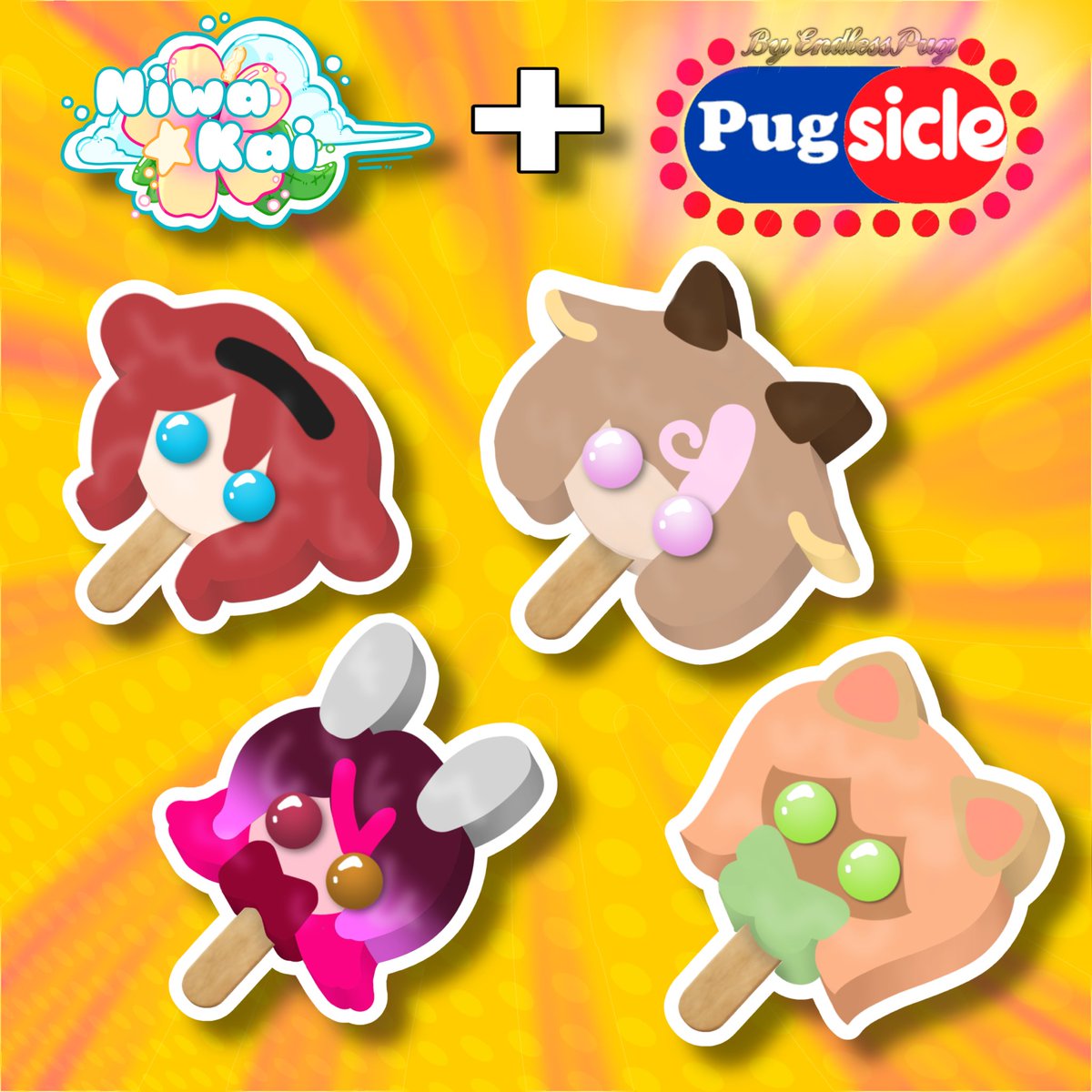 WitchyPanMan's tweet photo. Proud to announce that i am collaborating with Niwakai (small vtuber agency) in model concept art, marketing and of course Graphic Design management! 

To set off this promotional collab, i present: (drum roll 🥁🥁🥁)

NIWAKAI'S TALENT SUMMER POPS https://t.co/zSD6HVvXlm