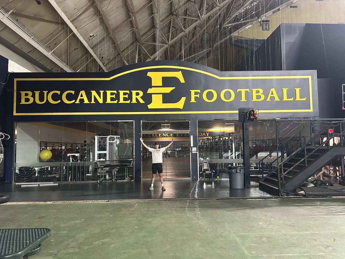 ThumperLorentz's tweet photo. Had a great time at @ETSUFootball Football Camp. Won the field goal comp and charted very well in field goal going perfect back to 52. Thank you @CoachPotter_ and @RemillardMarcus for having us. It was also amazing to tour the facilities.
@CoachJMcKoy @DanOrnerKicking @CoachEBenton @GrayDangerfield @cfranzone19 @Coach_Radke @Hunterh24 @_ChaseMeyer @Coach_MThompson @XcelerateFB