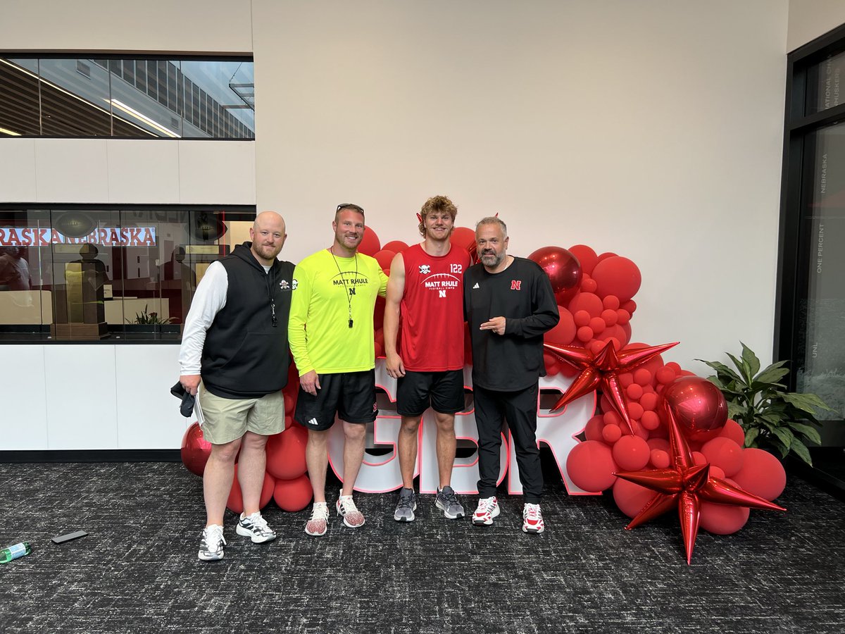owie4032's tweet photo. Extremely blessed to receive an offer from The University of Nebraska!! #AGTG #GoBigRed @Rob_Dvoracek @RobAurich @CoachMattRhule @oleballcoach1 https://t.co/mAhD9jsHpl