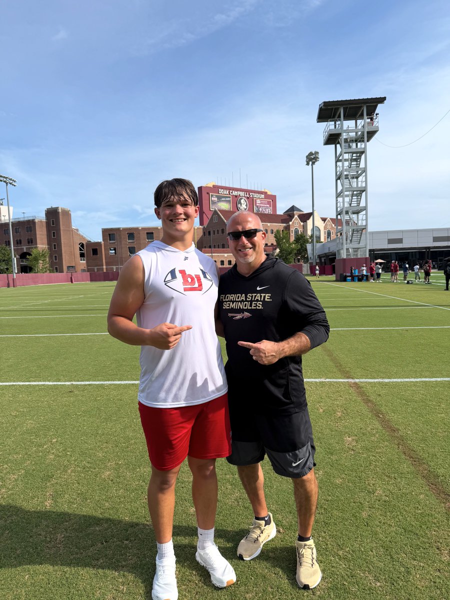 Brayson_Albin's tweet photo. #89 Great to be back at @FSUFootball in Tallahassee today! Thank you @CoachScheier, @calebbowers3 and @Jake_Flaherty_8 for the workout!💪 It was great  seeing @Coach_Norvell as well. More work to do! 🍢🍢🍢 #Renegades #LetsRide #PTP #HeadDown

@BJRecruiting @SethParker12 @ryan_parris
@butch_parris @HallTechSports1 @HickmanTab17 @MrWayneJohnson @Stan1HoustonAlt @HickmanTab17 @TheChrisRubio @SpecialTeamsU @UnLockYourGame_ @AL7AFootball