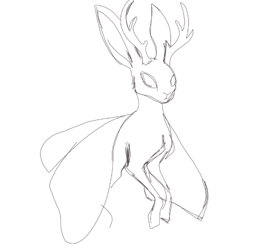 Lvxora_VT's tweet photo. very early sketch of a lil guy x2 for my shoulders because wolpertingers with moth wings and also that first Jakalope album It Dreams 🤍 #wip #tryingtoart #vtuberasset https://t.co/Tm3g4Z5EDM