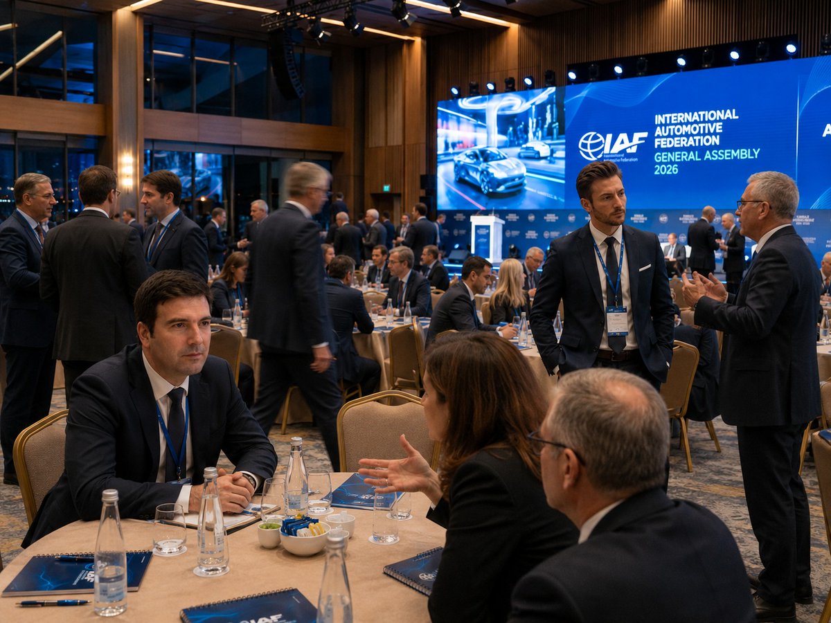 HasanKutluIAF's tweet photo. 🌍🚗 On May 16, World Automotive Day, we successfully held the 2nd Ordinary General Assembly of the International Automotive Federation (IAF) in Istanbul.

Together, we drive the future. 🚘⚙️🌐

#IAF #InternationalAutomotiveFederation #WorldAutomotiveDay #Automotive #Mobility https://t.co/9xqvrkAZOB