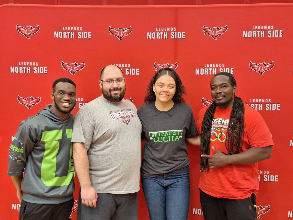 ns_ladywrestler's tweet photo. Final post of the day. Big congratulations to Laila Moorer. She signed to wrestle next year at Life University. Laila becomes the third North Side female wrestler to sign over the past 3 years. https://t.co/e4UJCBPrLM