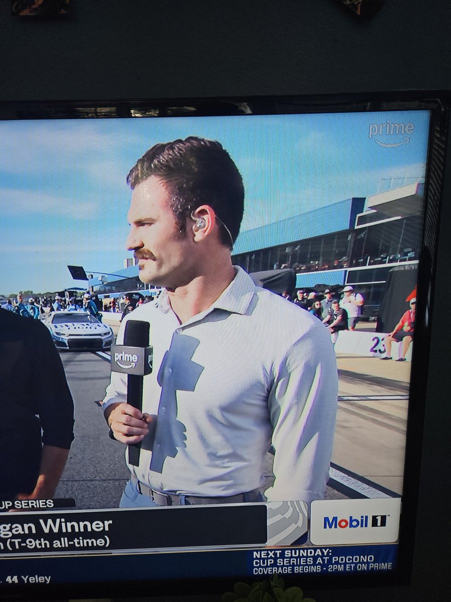 AndrewSe78's tweet photo. @nascarcasm Is it just me or does @CoreyLaJoie look like a late 70's porn star in HD? https://t.co/Olg6IM2yjA