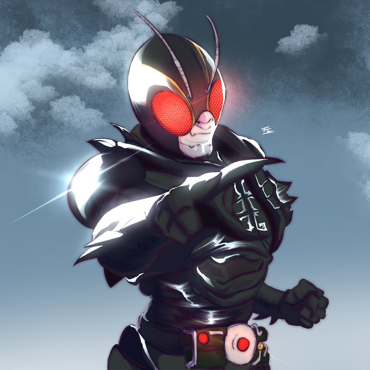 Facadedraws's tweet photo. Kamen Rider black sun 🌑 #kamenrider https://t.co/T866bMljcN