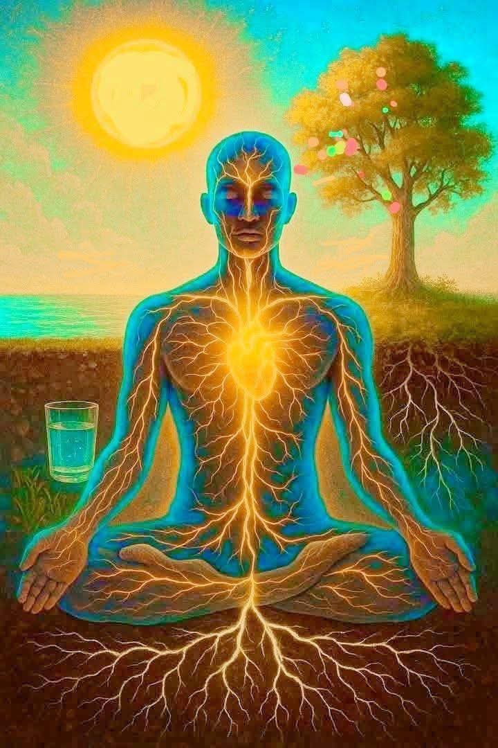 suaVe_teRNuRa's tweet photo. "Tu cuerpo es más eléctrico que tu teléfono, pero lo cargas todas las noches y rara vez piensas en cargarte a ti.

Pero lo cierto es que no eres sólo carne y pensamiento. Eres tensión. Eres frecuencia.

Cada célula de tu cuerpo funciona con potencial eléctrico. Tu corazón late a través de la carga bioeléctrica.

Tu cerebro dispara a través de la luz y el magnetismo. Y, sin embargo, nos han enseñado a vivir desconectados de las mismas fuerzas que nos mantienen vivos.

¿Quieres curarte? ¿Quieres claridad, vitalidad, paz? 

Entonces conéctate a aquello de lo que estás hecho. Luz solar. Agua limpia.

La Terra bajo tus pies

Absorbes electrones a través del contacto piel-tierra. Generas energía cuando tus ojos desnudos se encuentran con el sol de la mañana.

Restauras el flujo cuando bebes agua viva cargada de minerales y memoria. Esto es encarnación espiritual.
La ascensión no consiste en escapar del cuerpo.
Se trata de vivir plenamente dentro de él. Porque el cielo no está en otra parte.

Es una frecuencia. Y cuando tu cuerpo está cargado, cuando tus células son coherentes, cuando tu sistema nervioso se siente seguro, no solo visitas el cielo. Lo llevas dentro."

 Créditos a quien corresponda