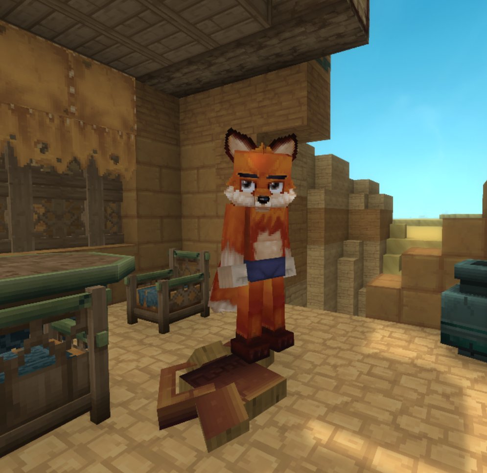 warrior0night's tweet photo. Im making a #furry skin in #hytale compatible with armour and weapons https://t.co/3eOuvpR4nj