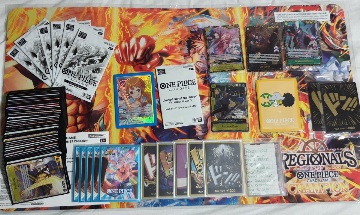 AlexSoto16789's tweet photo. Regional Chile

Nami 🔵🟡
10-0 en suizas, perdí en top4 🥲
Segundo Nika asegurado 😎
4/4 esta temporada 

R1 vs PEnel ⭕🎲
R2 vs Luffy campana ⭕🎲
R3 vs Nami ⭕🎲
R4 vs Nami ⭕(Baltica)
R5 vs Mihawk ⭕
R6 vs Lucy ⭕🎲 @Ethernal98
R7 vs PEnel ⭕ @kaidotaila78781
R8 vs PEnel ⭕ 
R9 vs PEnel ⭕🎲 (Stream)
R10 vs PEnel ⭕🎲 @mcchileno24K 

Top32 vs Lucy ⭕ (Se fue a jugar la Treasure Cup)
Top16 vs PEnel ⭕⭕ @kaidotaila78781 
Top8 vs Nami ⭕⭕ (Baltica)
Top4 vs Lucy ⭕❌❌ @Ethernal98 (se desquitó de ayer 🥲)

Fue un excelente fin de semana para mí y el equipo, casi todos hicieron top tanto en el regional como en la treasure cup 😁

Ya quiero llegar a casa y descansar 😴

Nos vemos en México!