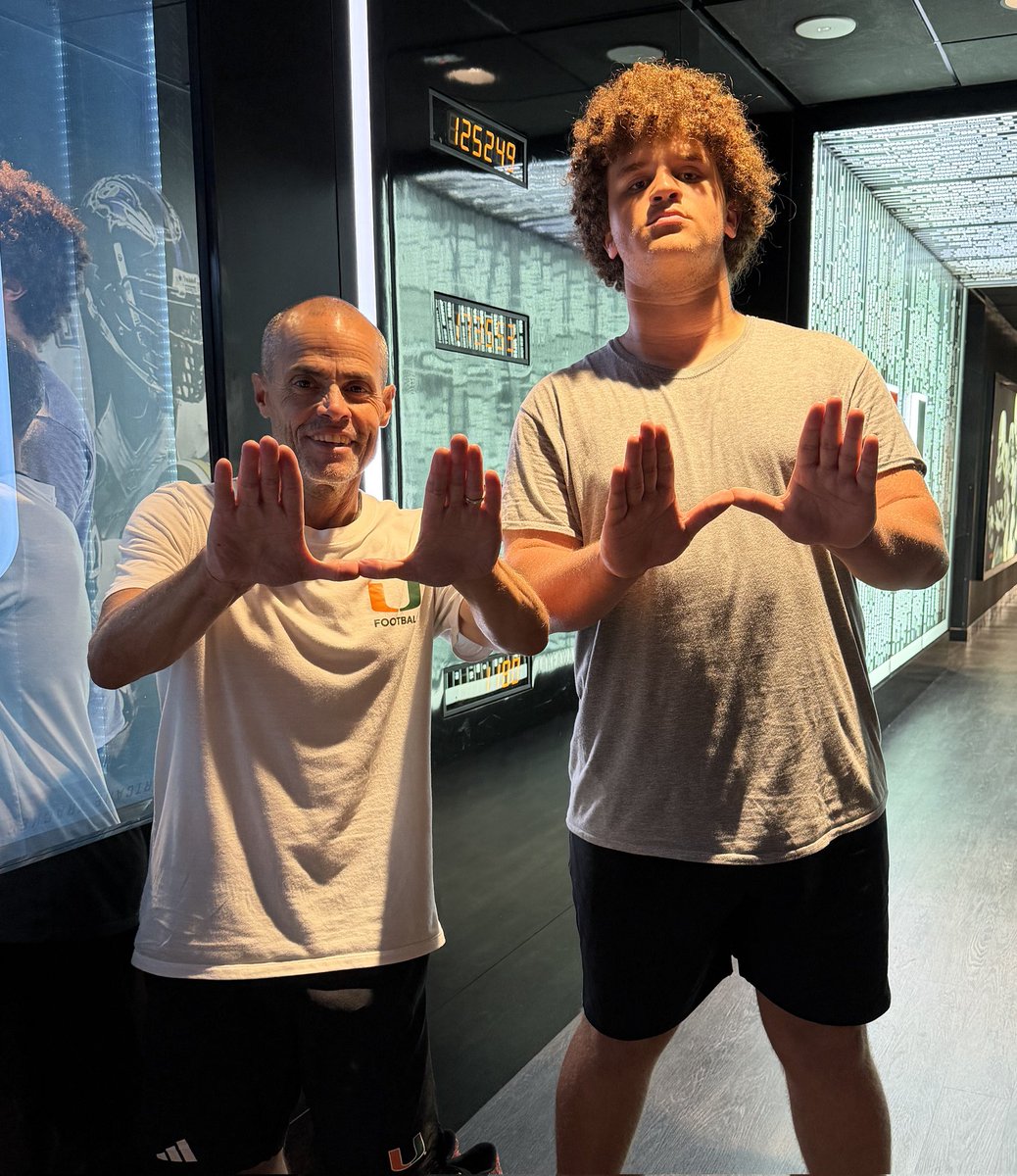 realtysond's tweet photo. After a great conversation with @coach_cristobal and @CoachMirabal, I am blessed to receive my 11th D1 offer from The U! The University of Miami! #GoCanes
@TFordFSP
@BrandonHuffman
@ErikRichardsUSA
@SWiltfong_
@AndrewNemec
@JordanJ_
@GregBiggins
@TheUCReport
@adamgorney https://t.co/zRNCp1neDY