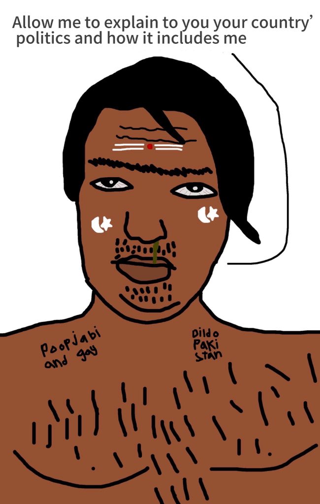 SpiritShepherds's tweet photo. @BeardedBrownMa1 @VisorBlind Globally your diaspora should be undone.

Any White country needs to just send you back. You yourself know you're not and 'because I'm brown' - well, you'll never be White and you'll never assimilate. https://t.co/Cmko6izlbp