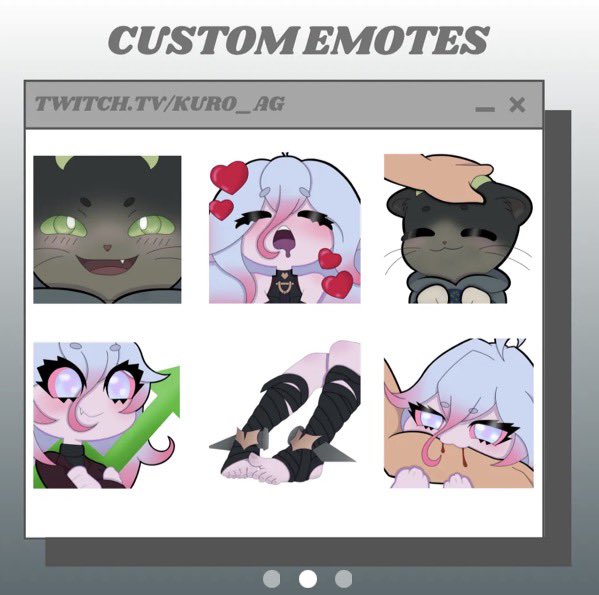 sherriehellfire's tweet photo. @liviejpg Hai!!! I do a bunch of emotes and I have a whole list of them all!! Here’s some examples with the Streamer’s link! 

You can order here: https://t.co/mdrNNgiin0 https://t.co/CtYbNeW6a6