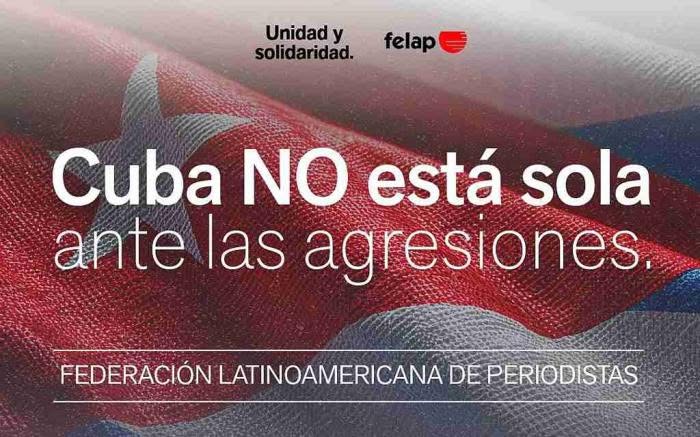 MioPinares's tweet photo. XIII Congreso #Felap afirma #CubaNoEstaSola expresa apoyo pueblo cubano ante intensificada agresión económica y #bloqueo petrolero impuesto gobierno #EEUU @periodistascuba @upec_camaguey @juanmendoza89 @YaimyrB @IcsCamaguey @IcsCuba @Pedro_ACM @ronquillobello @BoliviaTamara https://t.co/EWM7V757LS