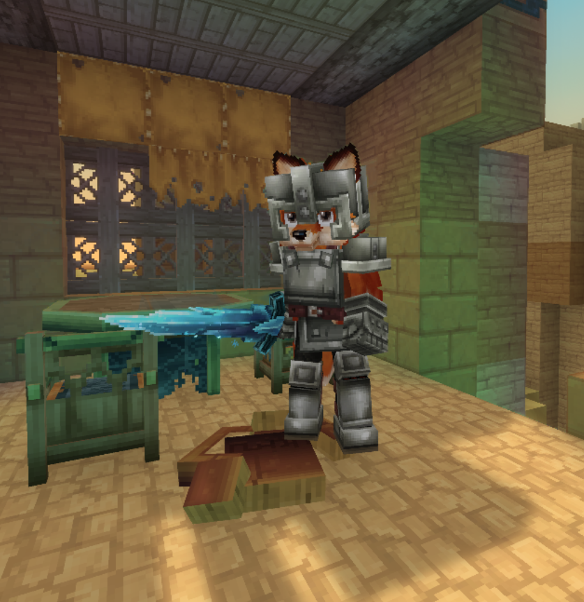 warrior0night's tweet photo. Im making a #furry skin in #hytale compatible with armour and weapons https://t.co/3eOuvpR4nj