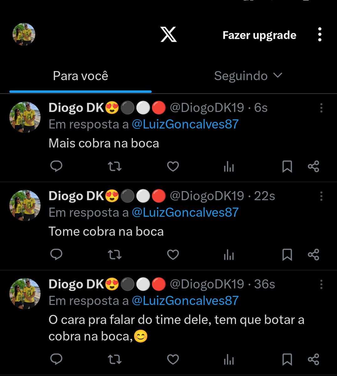 DiogoDK19's tweet photo. O cara não tira a cobra da boca🐍😂😂😂 https://t.co/StkgErjQAG