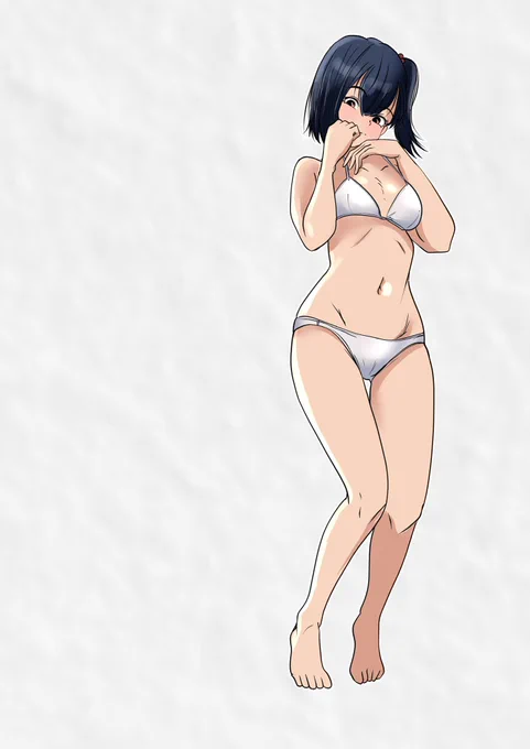 サイドテールの娘ビキニ(白) おはようございます╰(*'︶`*)╯ 関東甲信越に梅雨入り宣言されました。 夏にむけての第一歩が あんまり暑くならないで欲しいですよね。 そして盛り上がってくるメジャーリーグ 今年の夏は大谷選手と村上選手を応援して乗り切る方針です #水着女子