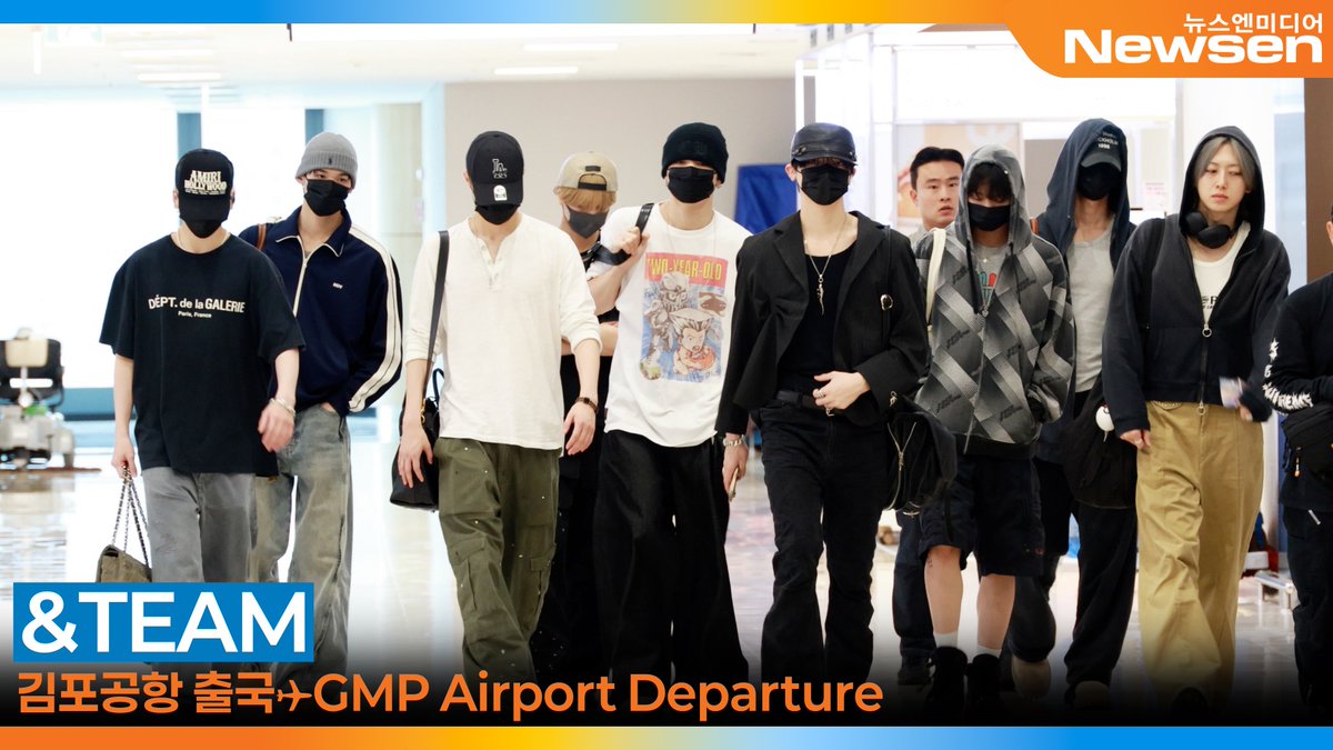 newsenstar's tweet photo. 앤팀, 김포국제공항 출국✈️&amp;TEAM Airport Departure 2026.6.8 Newsen 

https://t.co/ia0Vnxfvay 출처 @YouTube 

#andTEAM #앤팀 #공항패션 #K #FUMA #NICHOLAS #EJ #YUMA #JO #haruankedak #TAKI #MAKI #케이 #후마 #니콜라스 #의주 #유마 #조 #하루아 #타키 #마키 https://t.co/cZYxg0H0PU