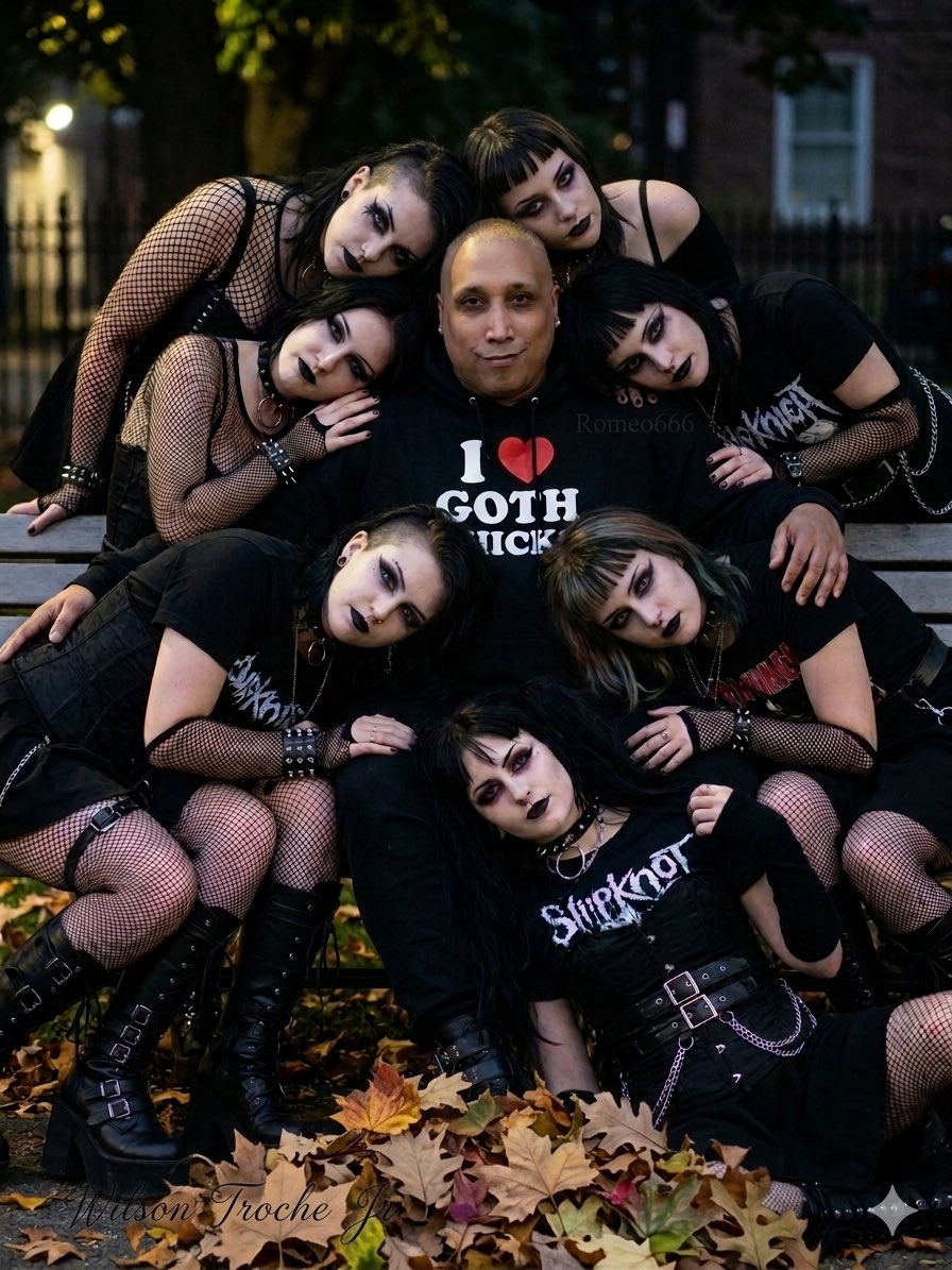 DarkoRico's tweet photo. POV: You unlocked the final boss and his goth guardians showed up ⚰️👑 #GothKing #GothGirlsDoItBetter #SupermanChallenge #Eminem #AltFashion #DarkSide #ViralVideo #ExplorePage #GothCommunity #Fishnets #Slipknot #LipSync #Trend https://t.co/oVXeJm768D