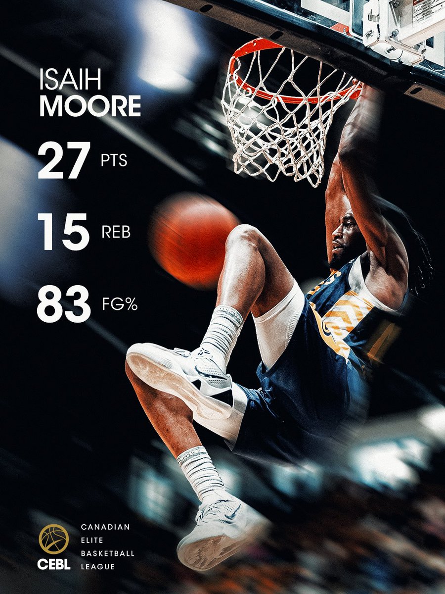 CEBLeague's tweet photo. A COMPLETE PERFORMANCE 😮‍💨

Isaiah Moore was all over the court, doing a little bit of everything and powering @ED_Stingers to a big road win.

🎥 Watch highlights at https://t.co/wM60HHY7QF
📺 Stream every game on CBC Gem, https://t.co/AX1lPCnf8J, YouTube and CEBL+ https://t.co/xq8GaAUSpc