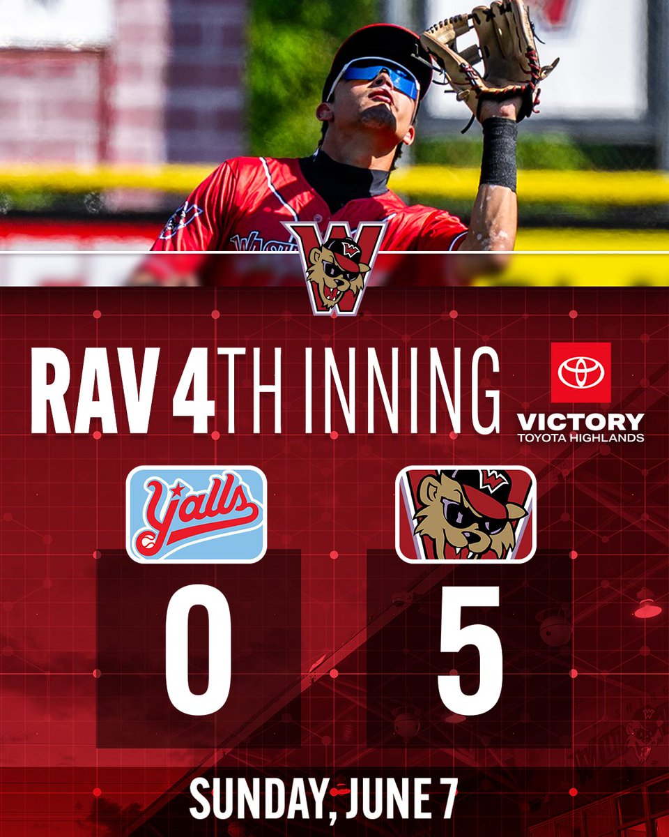 WashWildThings's tweet photo. A walk brought in a run with the sacs full in the fourth. The Toyota Rav4th Inning is presented by @HighlandsToyota.

🚗: https://t.co/bCGDWC6ykI
🎥 ($): https://t.co/00tDpGrQD1
👂 (FREE): https://t.co/n936yBxMKK
#GoWild https://t.co/yWItjgq7mF
