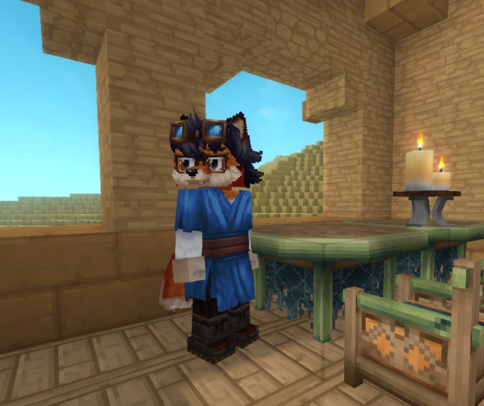 warrior0night's tweet photo. Im making a #furry skin in #hytale compatible with armour and weapons https://t.co/3eOuvpR4nj