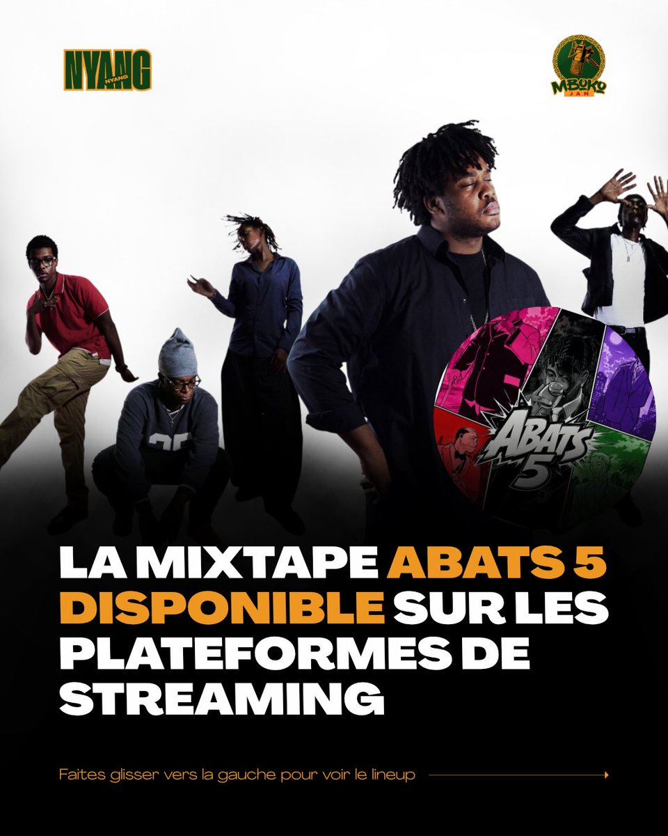 MbokoJam's tweet photo. NYANG NYANG | Nassir Kelian - ABATS 5

Disques d’or et platine en France. Collabs avec Ninho, Tiakola, Gazo. Son propre label Arkane Production.

Aujourd’hui il réunit EnzaLevrai, Kemi2Vinci4Real, Starski et Noria Simo sur « ABATS 5 », un beatmaker du Mboa qui pense grand et décide de construire sa scène. 

ABATS 5 est disponible maintenant. 🇨🇲
#MbokoJam #Musique #Cameroun