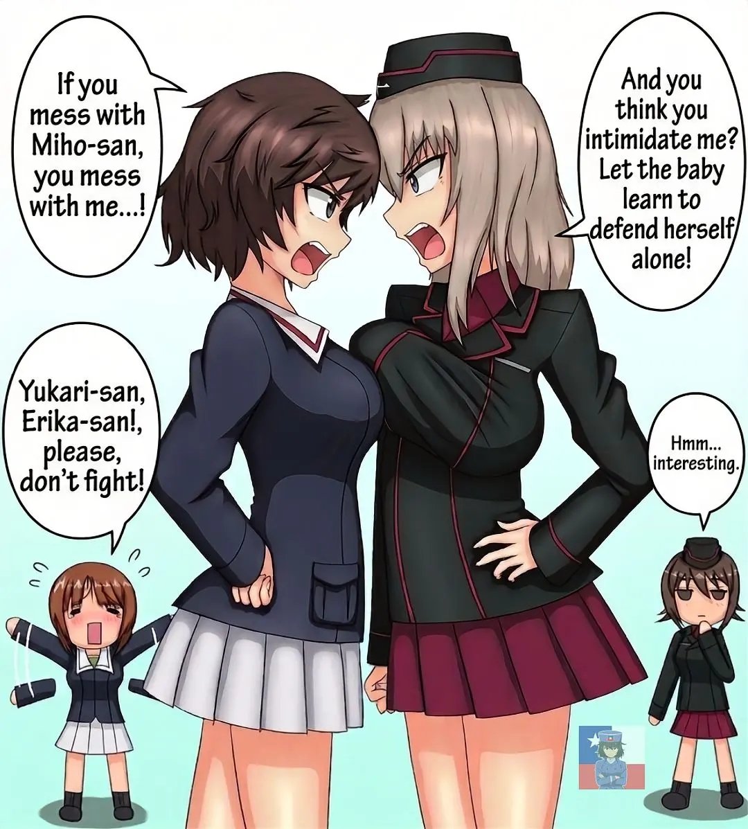 NicolsGuer26263's tweet photo. El mejor chasis frontal siempre aguanta mas dicen 🥵
#girlsundpanzer
#yukariakiyama
#erikaitsumi
#gup 
#anime https://t.co/bdGs5gBIRA