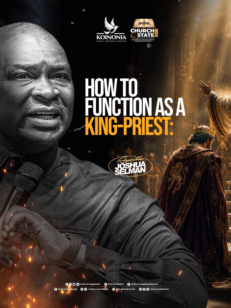 koinoniaeni's tweet photo. #ApostleJoshuaSelman
#ChurchAndStatePartTwo
#RestoringTheKingPriestDominionStrategy
#KoinoniaAbuja
#KoinoniaZaria
#KoinoniaGlobal https://t.co/M8ZIRtjzgI
