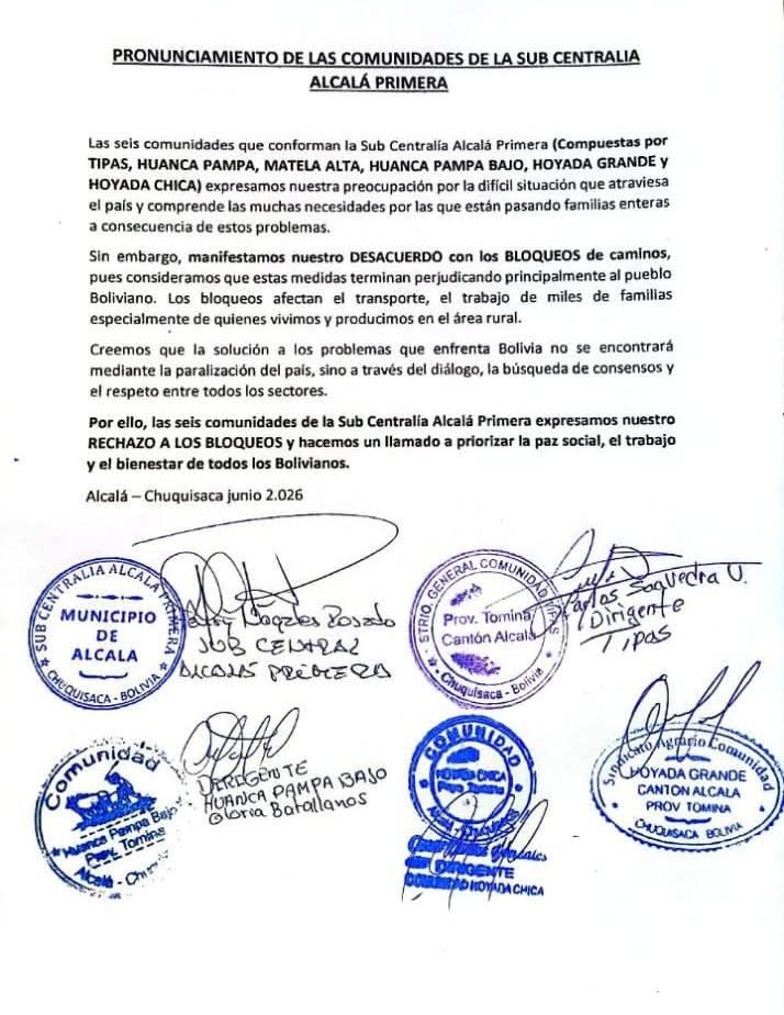 LaKarapancita's tweet photo. Poco a poco, las comunidades y provincias de Chuquisaca se van desmarcando de los bloqueos y deciden no ser partícipes de estas medidas. Dejan cada vez más solos a quienes insisten en perjudicar al país, porque al final todos quieren trabajar, producir y generar recursos. La gente se está dando cuenta de que los bloqueos no nos llevan a ningún lado y que solo afectan a quienes buscan salir adelante.