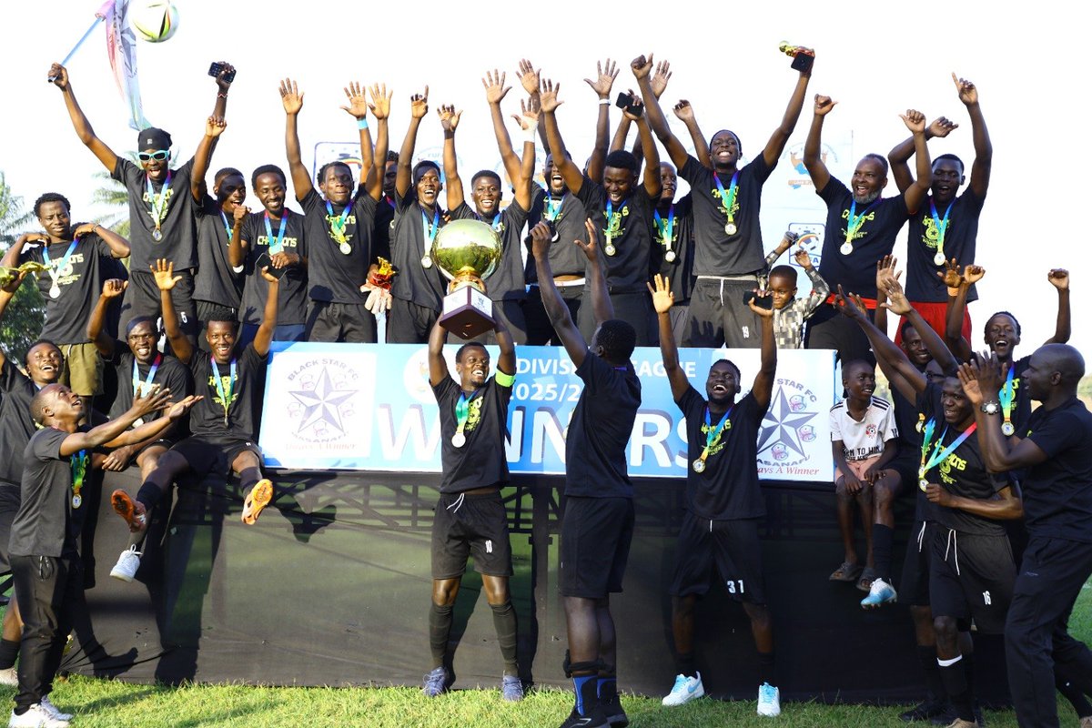 FUFARadio's tweet photo. The Buganda &amp; Kampala Regional Leagues came to a conclusion yesterday.

Their respective winners Buwambo(red) &amp; Black Star(black) will play in promotional place playoff on a date to be communicated later...

#FUFAfmUpdates | #TheFootballRadio https://t.co/fjd6xMIiLu