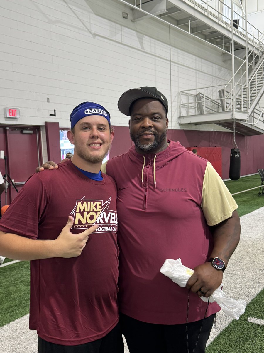 willwestbrook28's tweet photo. Blessed to compete at the Florida State Individual Camp today! 🍢

Learned a lot from the coaching staff, competed against great athletes, and enjoyed the opportunity to showcase my abilities.

📏 6’2.5” | 228 lbs
🎓 Class of 2028
🏈 Defensive End

📈 Testing Results:
✅ 8’2” Broad Jump
✅ 5.20 40-Yard Dash

Grateful for the opportunity to be on campus, meet the coaching staff, and continue building relationships. Looking forward to the future and excited for what lies ahead.

@Coach_Norvell  @Fertitta_Gabe @FSUFootball @MandevilleFB @coachjones99 @Coach_Knighton @odellhaggins @RecruitLouisian @NorthshorePrepR @RecruitMHS 

#AGTG #NoleFamily #ClassOf2028 #Recruiting